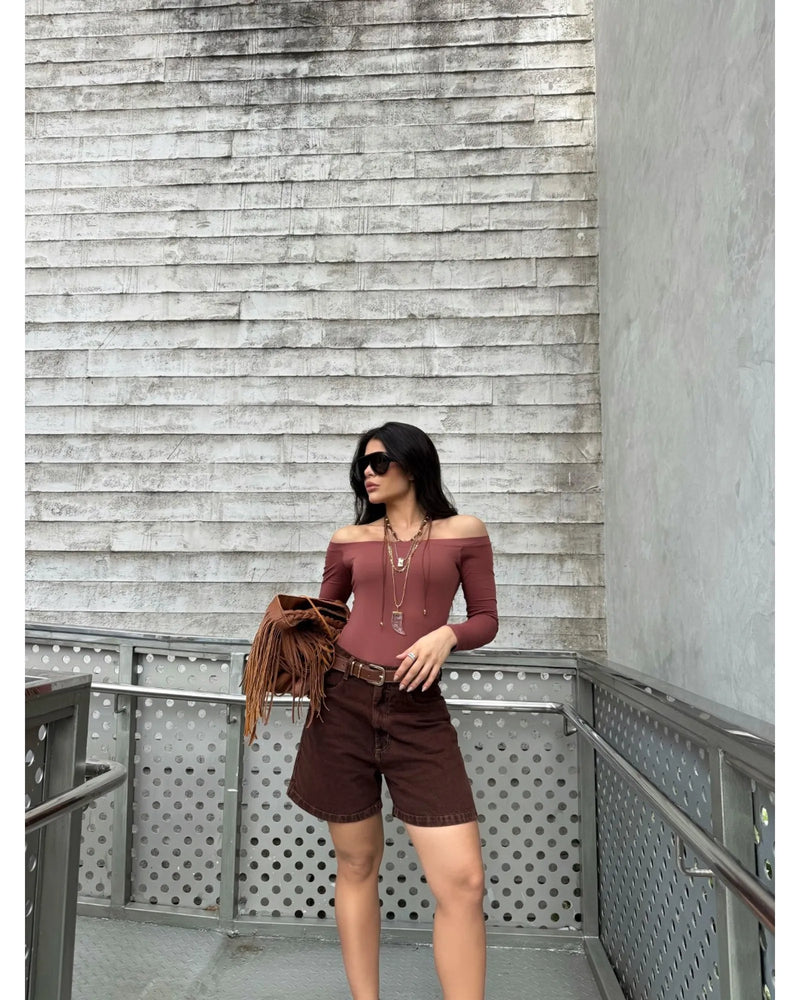 Bermuda Léa Marrom | TLF Jeans