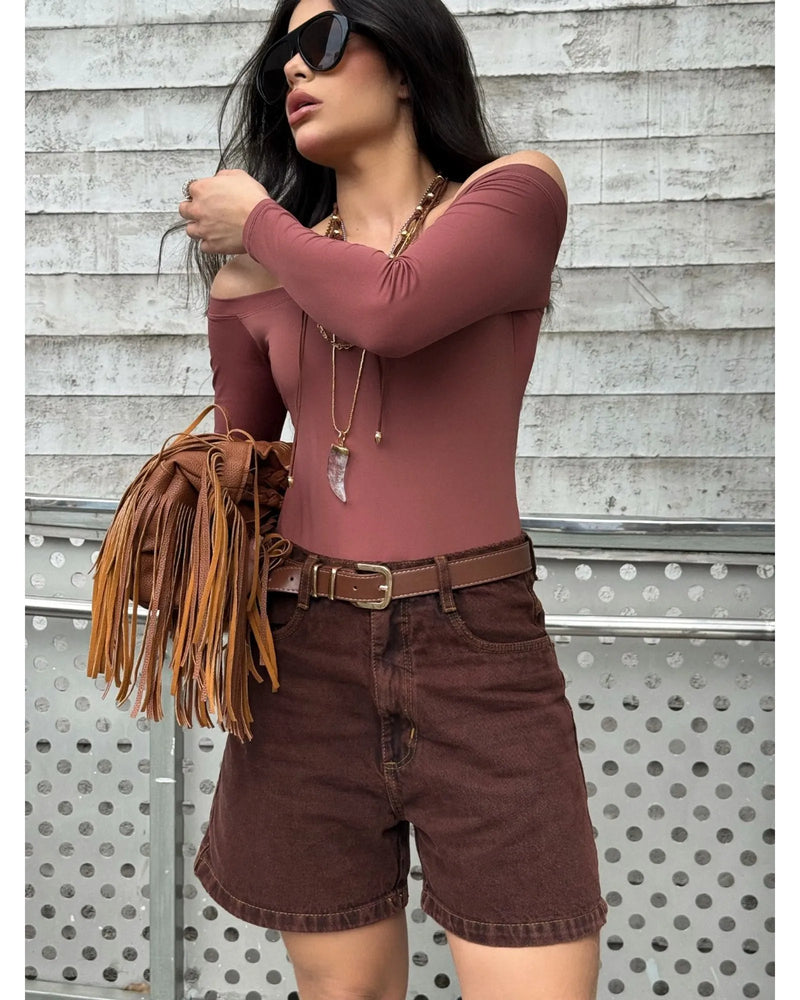 Bermuda Léa Marrom | TLF Jeans