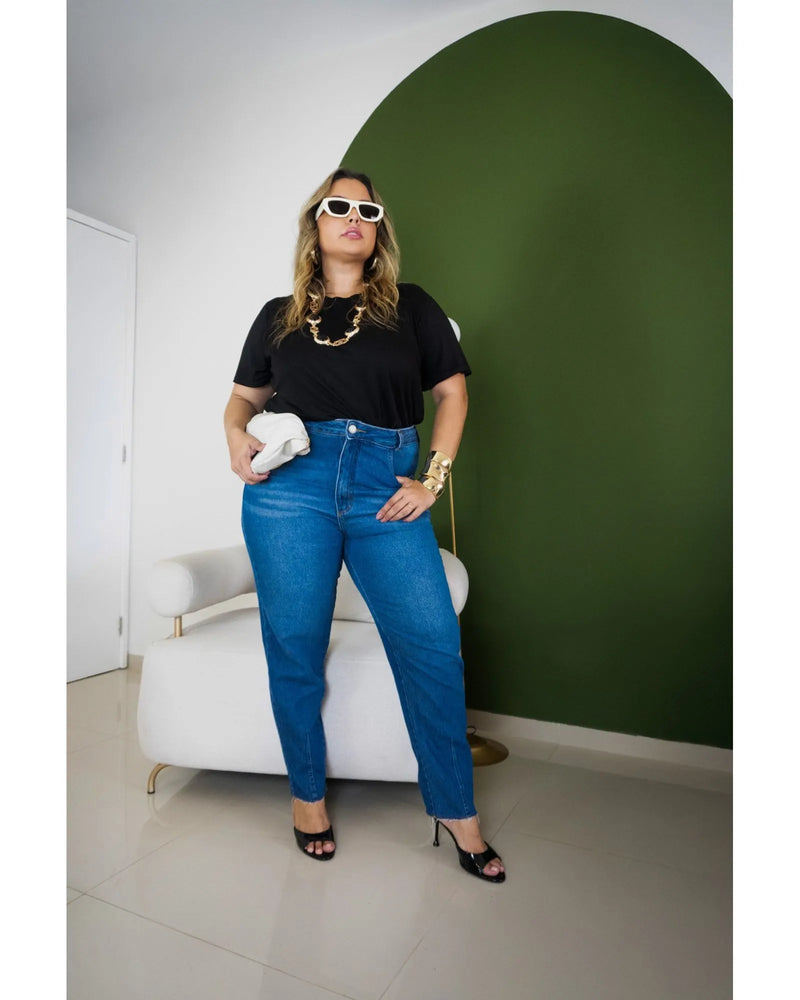 Calça Frida Plus Azul Médio | TLF Jeans