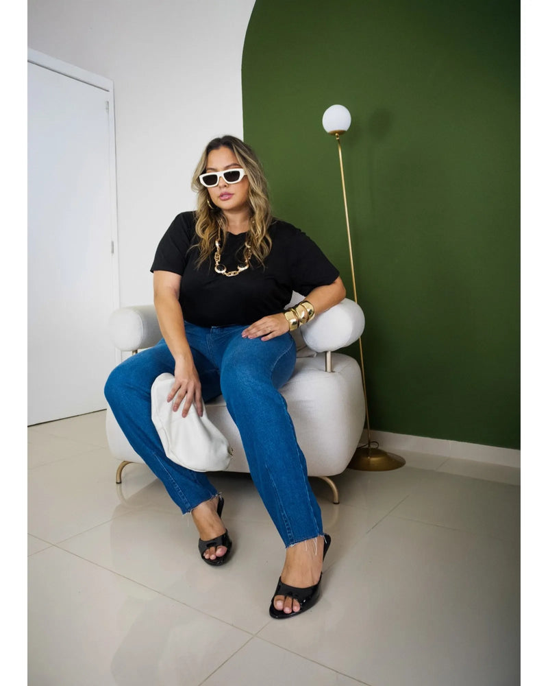 Calça Frida Plus Azul Médio | TLF Jeans