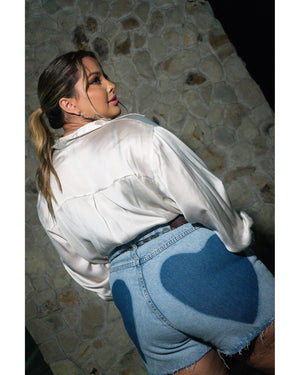 Short Love Plus Azul Claro
