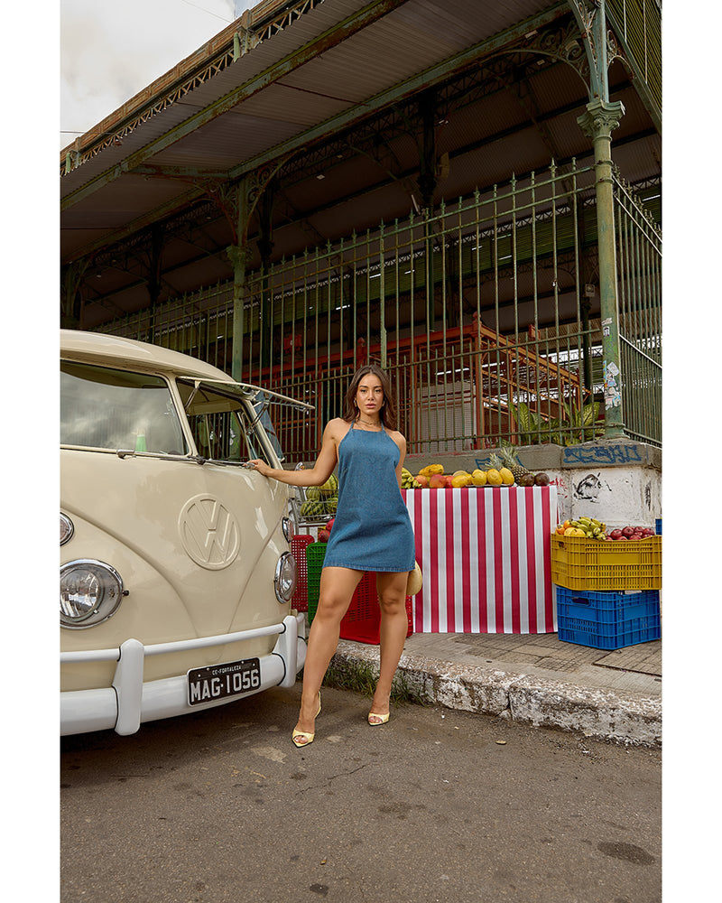 Vestido Thicy Azul Médio | TLF Jeans