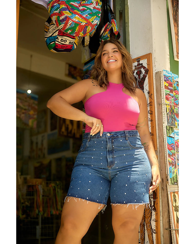 Short plus Yasmin Azul escuro | TLF Jeans