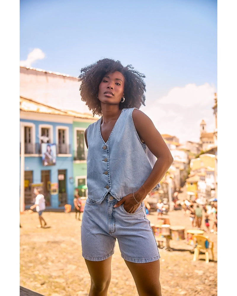 Bermuda Léia Azul Claro | TLF Jeans
