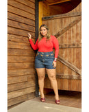 Short Drika Plus Azul escuro | TLF Jeans