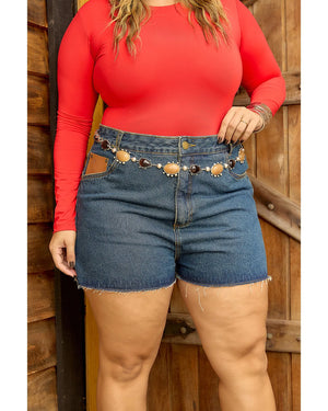 Short Drika Plus Azul Escuro