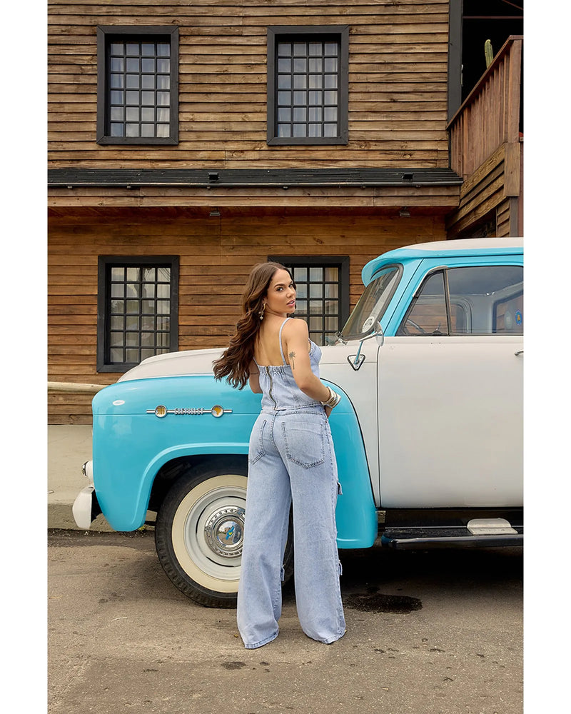 Calça Nicole Cargo Azul Claro | TLF Jeans