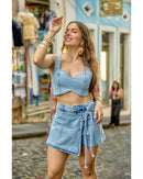 Short Saia Sandy Azul Claro | TLF Jeans