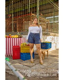 Short Bruna Plus Azul Escuro | TLF Jeans