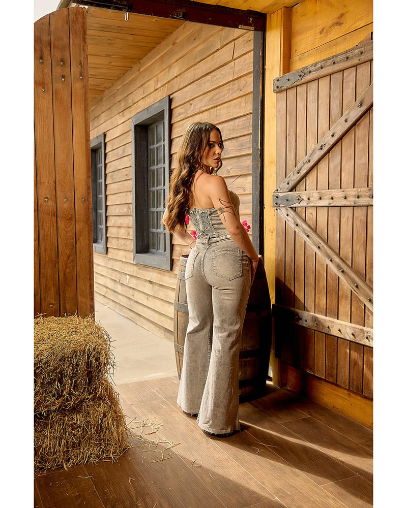 Calça Isabela grey com elastano Cinza | TLF Jeans