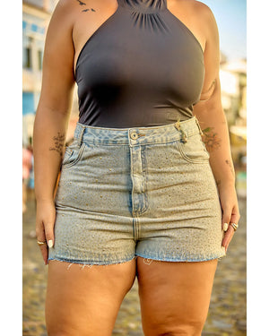 Short Iara Plus Azul Claro