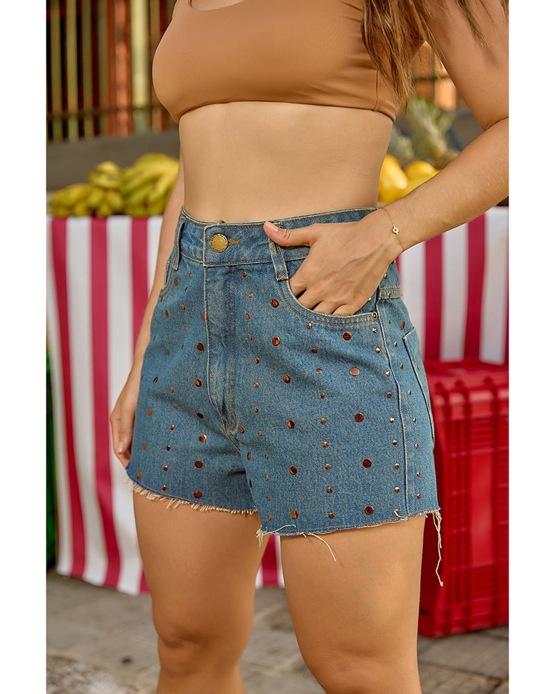Short Lua Azul Médio | TLF Jeans