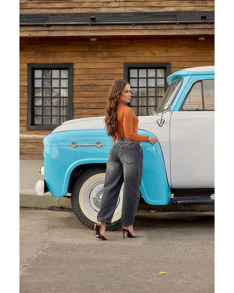 Calça Raissa Black Black Estonado | TLF Jeans