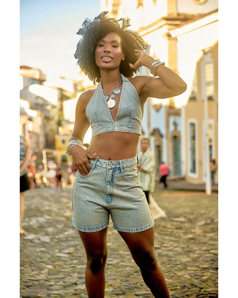 Bermuda Léa Azul Claro | TLF Jeans