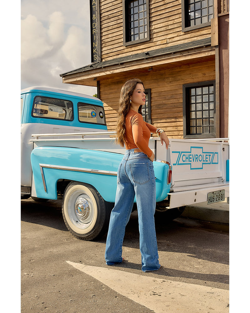 Calça Lívia Azul Médio | TLF Jeans