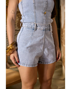 Short Olivia Azul Claro