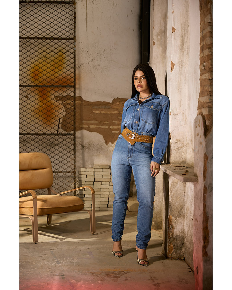 Blusão Lais Azul Médio | TLF Jeans