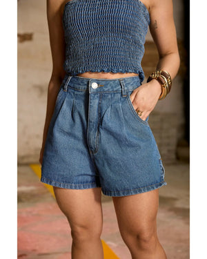 Short Catarina Azul Escuro