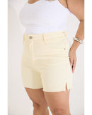 Short Lívia Plus Size Amarelo Manteiga | TLF Jeans
