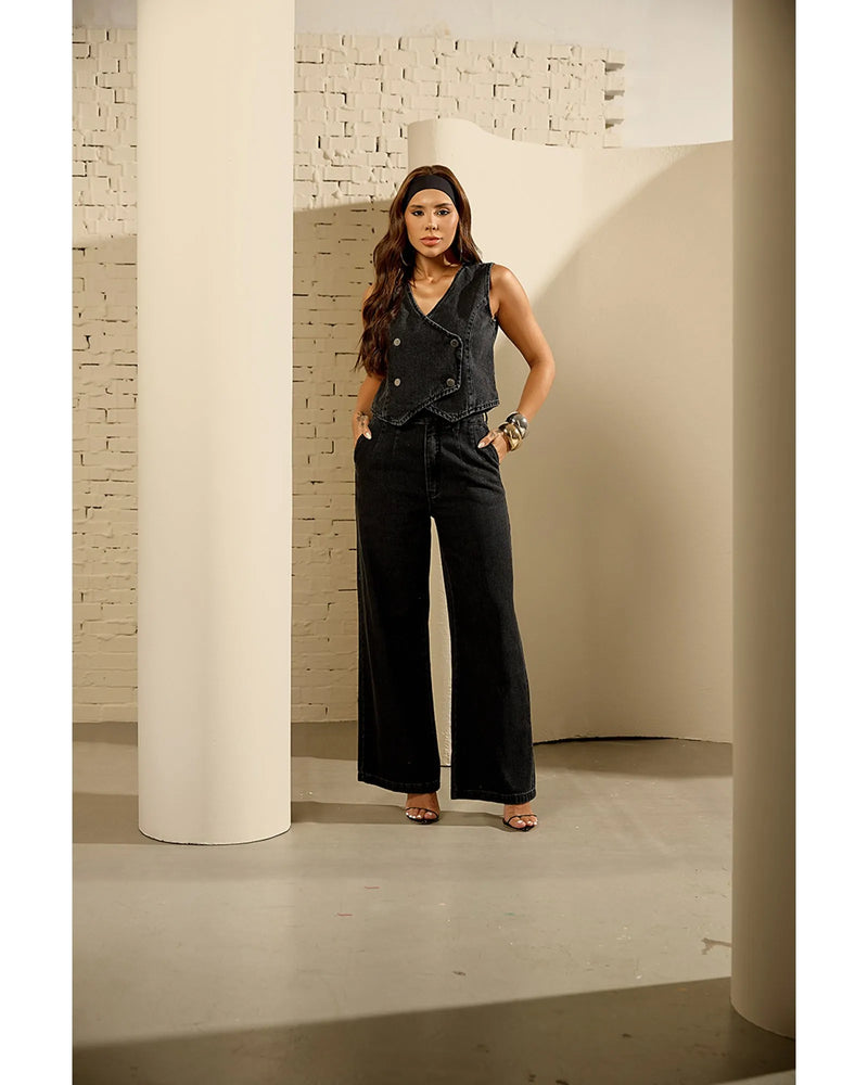 Colete Jenny Black Estonado | TLF Jeans